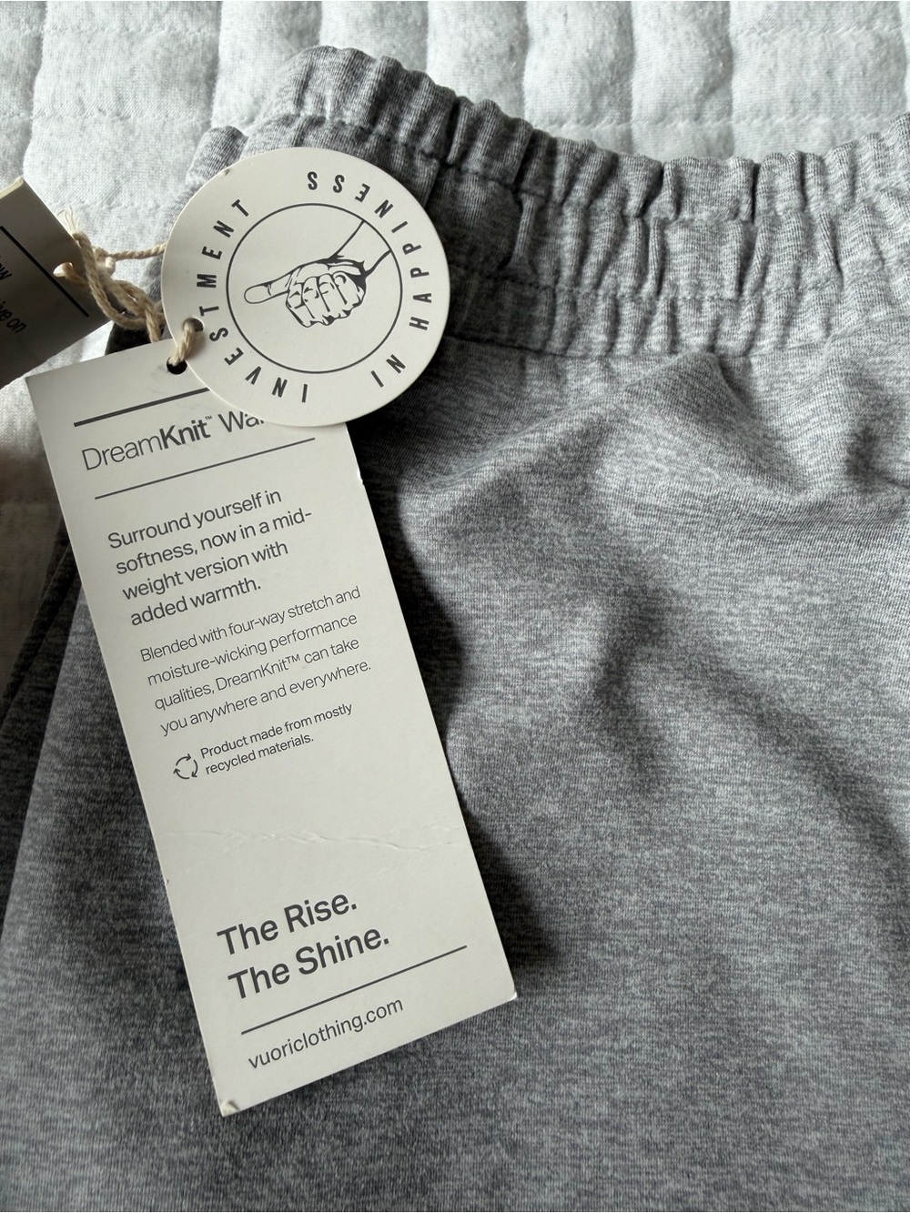 NWT Vuori Women's Heather Gray Dream Knit Warm Jogger Sweatpants - Picture 5 of 7